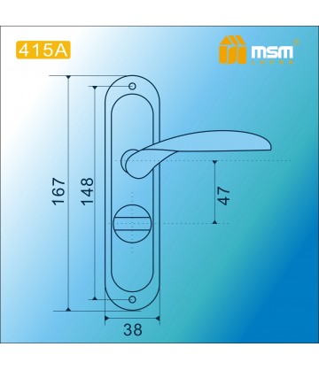 Ручка на планке MSM 415 A Матовая латунь (SB)