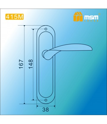 Ручка на планке MSM 415 M Полированная латунь (PB)