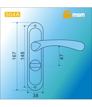 Ручка на планке MSM 504 A Матовый никель (SN)