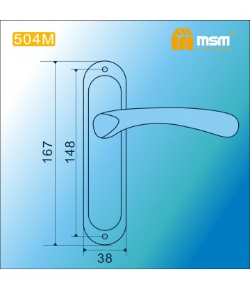 Ручка на планке MSM 504 M Полированная латунь (PB)