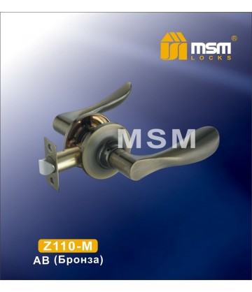 Ручка MSM защелка (фалевая) Z110 Бронза (AB) Межкомнатная (M)