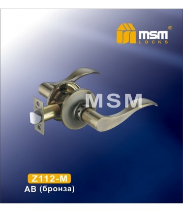 Ручка MSM защелка (фалевая) Z112 Бронза (AB) Межкомнатная (M)