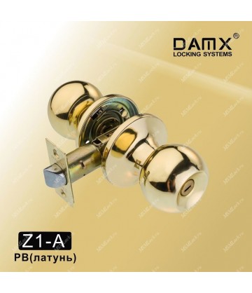 Ручка MSM защелка (шариковая) DAMX Z1 Полированная латунь (PB) Сантехническая (A)
