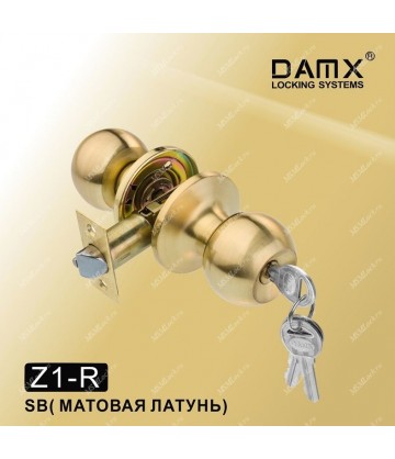 Ручка MSM защелка (шариковая) DAMX Z1 Матовая латунь (SB) Входная (R)
