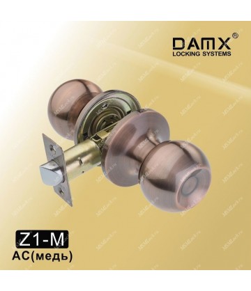 Ручка MSM защелка (шариковая) DAMX Z1 Медь (AC) Межкомнатная (M)