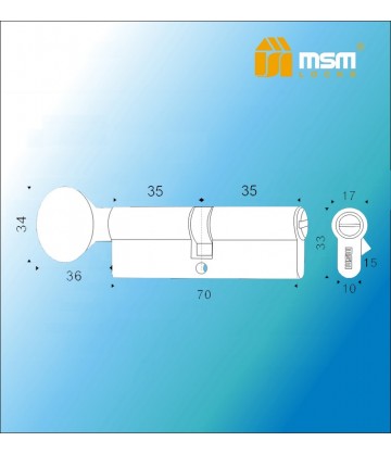 Сантехнический цилиндр MSM W70 Матовая латунь (SB)
