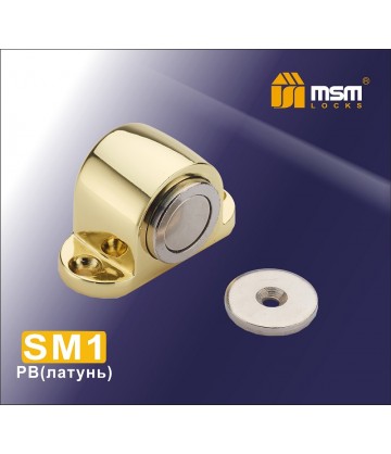 Напольный магнитный упор SM1 золото