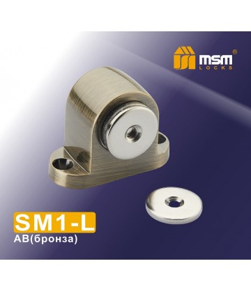 Напольный магнитный стопор SM1-L бронза