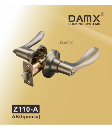 Ручка DAMX защелка (фалевая) Z110 Бронза (AB) Сантехническая (A)