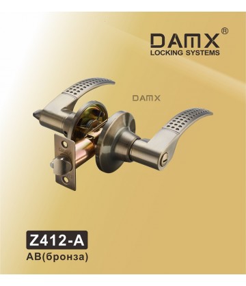 Ручка DAMX защелка (фалевая) Z412 Бронза (AB) Сантехническая (A)