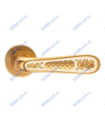 Ручки дверные Archie Genesis Alivio матовое золото-эмаль слоновая кость