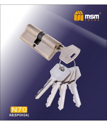 Цилиндровый механизм (личинка замка) MSM ключ-ключ латунь