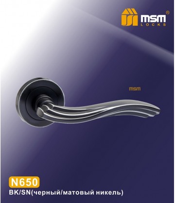 Ручки MSM N650 Черный / Матовый никель (BK/SN)